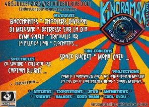 Affiche Kinoramax Festival 2025 [6èmes rencontres des arts visuels et sonores] 
