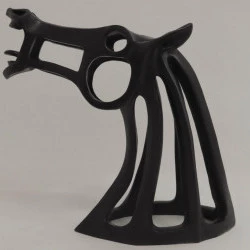 Cheval Fou épure 1 - Bronze patiné noir