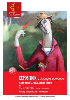 Affiche Expo peinture "Étranges rencontres"