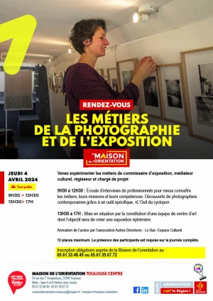 Affiche Les métiers de la photographie et de l'exposition