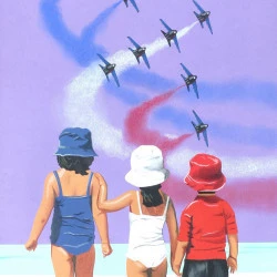 Trois couleurs - Collage en canson de couleur - Format 60 x 40