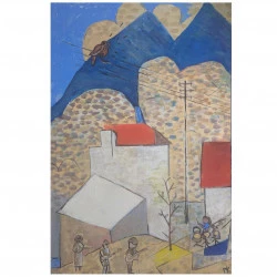 Le Post-Punk - 2025 huile sur toile 230 x 120cm