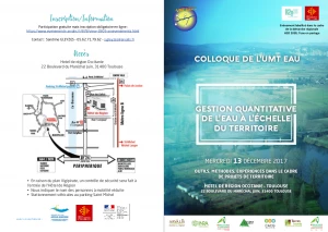 Affiche Colloque "Gestion quantitative de l'eau à l'échelle du territoire : outils, méthodes, expériences"