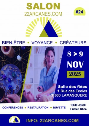 Affiche 24ème salon 22 arcanes : bien-être, voyance et créateurs