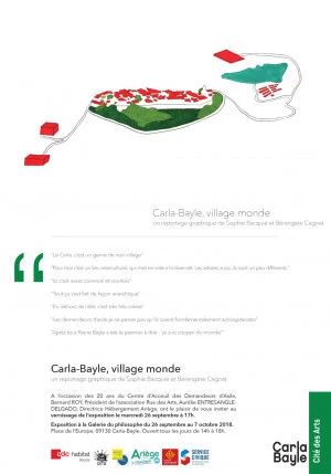 Affiche Carla-Bayle, village monde