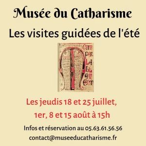 Affiche Les visites guidées de l'été au Musée du Catharisme