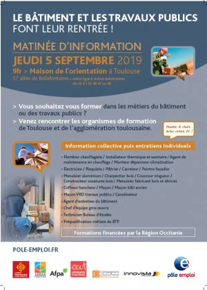 Affiche Le bâtiment et les Travaux Publics font leur rentrée !