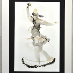 Flamenco - Encre sur papier aquarelle