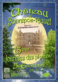 Affiche 13èmes Journées des plantes du Château de Bonrepos-Riquet