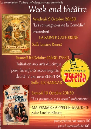 Affiche Weekend Théâtre à Valergues (34)