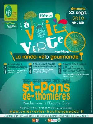 Affiche Fête de la Voie Verte - La rando-vélo gourmande !