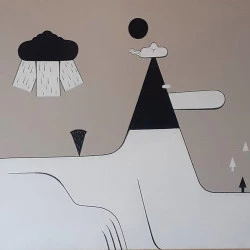 Sphinx - Acrylique sur carton 80/120cm