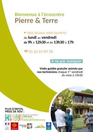 Affiche Visite guidée de l'écocentre Pierre et Terre
