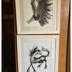 L'étalon - Fait à la main avec de l'encre de Chine - 300 