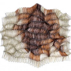 Mouvement II - Crin de cheval tissé, 65 x 50 cm, 2019