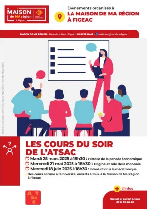 Affiche Les cours du soir de l'ATSAC