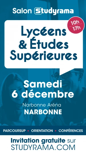 Affiche Salon Studyrama des Lycéens et des Etudes Supérieures de Narbonne