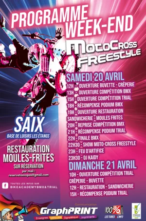 Affiche Coupe Occitanie de BMX-Trial & Show Motocross Freestyle