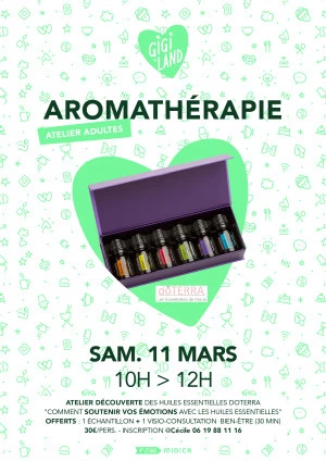 Affiche Atelier Aromathérapie chez Gigiland