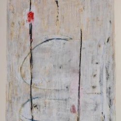 Étude Éléments en suspension n° 2 - Huile et oils sticks sur papier 120 cm X 80 cm - Photo Agnès Novak 