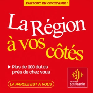 Affiche "La Région à vos côtés" : 2ème édition de la tournée régionale en Tarn et Garonne