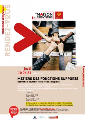 Affiche Les métiers des fonctions supports 