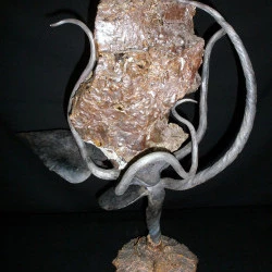 Parabole 5 - Fer pur, Cuivre, Argile - M.S. ORMAN 