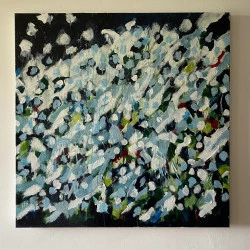 Sans Titre - Acrylique et résine sur toile 100X100 cm 2026 - FLEURY Anne 