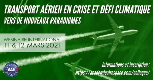 Affiche ✈Transport aérien en crise et défi climatique&#127757;Webinaire&#128105;‍&#128187;&#128104;‍&#128187;