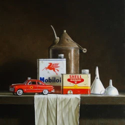 Paysage urbain - Huile/panneau, 80/75 cm., 2015 - Stefaan Eyckmans 