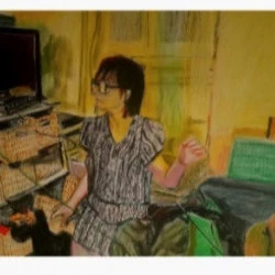 Autoportrait n°9001 - Pastel, grand format, Toulouse, 2025