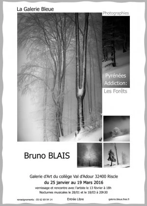 Affiche Exposition photographique "Pyrénées addiction - la forêt" par Bruno Blais à la Galerie Bleue
