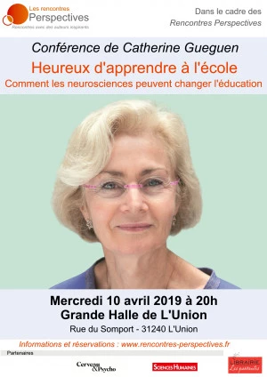 Affiche Conférence de Catherine Gueguen : "Heureux d'apprendre à l'école"
