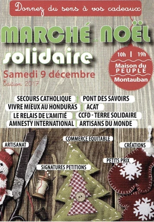 Affiche Marché de Noël solidaire