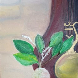 Le temps du muguet - Huile sur bois / Oil on wood panel - © ADAGP, Paris, 2025. Patricia Lackersteen 