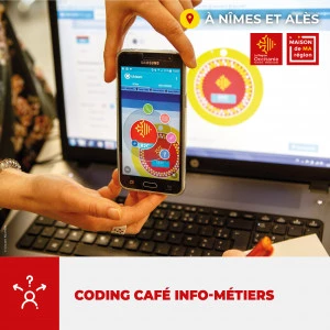 Affiche Coding café : Découvrez les métiers de l'informatique