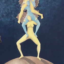 " Décrocher la lune " - Acrylique sur toile