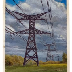 So Watt 2 - Acrylique sur fibres non tissées. 50x60cm