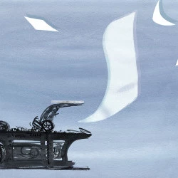 liberté de la presse - dessin pour une affiche en lithographie