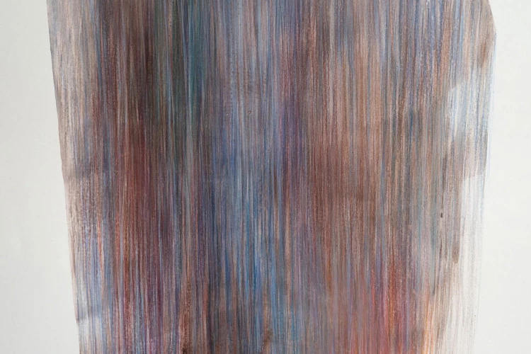 Prisme I 2024 - 54cm x 66ht - Tempera et Crayons de couleur sur papier Fabriano 300gr