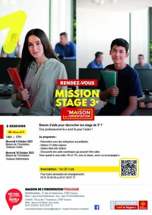 Affiche Mission stage 3e (Public collégien)