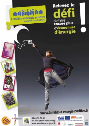 Affiche Défi "Familles à Énergie Positive" en nord Gard