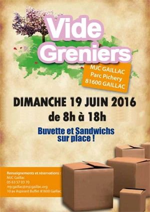 Affiche Vide Greniers Pichery