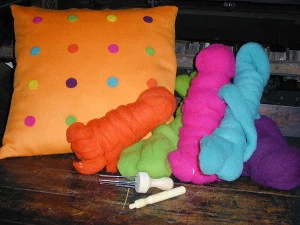 Affiche Stage « feutre piqueté » au Musée départemental du Textile