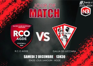 Affiche RCOA vs GALLIA CLUB LUCCIANA