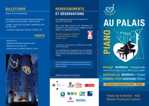 Affiche PIANO AU PALAIS
