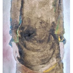 Très loin - huile sur bois, 40x120cm, 2026