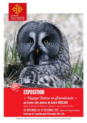 Affiche Exposition "Voyage Nature en Scandinavie"