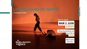 Affiche Les Brûleurs de Temps - Cie Insight // Robin Manogil
