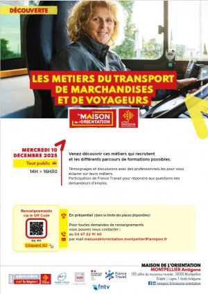 Affiche Les métiers du transport de marchandises et de voyageurs
